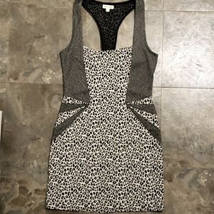 Silence + Noise Bodycon Leopard Print Dress